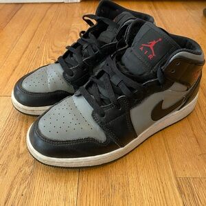 Air Jordan Black and Gray Sneakers Youth